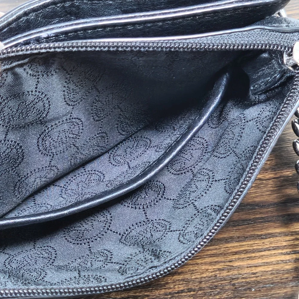 Michael Kors Bedford Double Gusset Pebble Leather Crossbody Bag Chain Purse